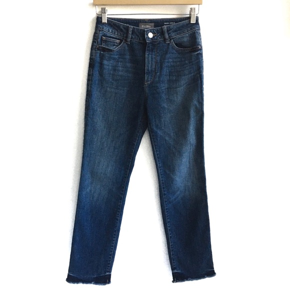 DL1961 Mara Ankle High Rise Straight Alva Instasculpt Vintage Denim Jeans Sz 26 - Picture 16 of 17